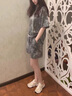 COZOK高端运动品牌休闲运动套装女ins潮高街原宿风新款夏季宽松短袖短裤两件套 灰色 XL推荐（120-135斤） 实拍图