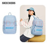 斯凯奇（Skechers）双肩包男女同款书包简约时尚大容量旅行包学生背包 冰川蓝【经典款-约24.4L大容量】 实拍图