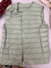 鸭鸭（YAYA）轻薄羽绒马甲女冬装短款内胆时尚女款马夹外套背心K 抹茶绿 M 160 实拍图