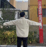 安踏羊羔绒户外立领外套男士冬季加厚保暖开衫卫衣抓绒衣棉服上衣 实拍图