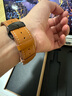 达梭适用苹果手表带iwatch10代apple watch真皮蝴蝶扣SE/4/5/6/7/8/9表链小众se复古ultra2/1表带 驼棕色-黑色蝴蝶扣 44/45/46/49mm表盘通用 实拍图