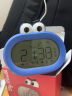 BBA闹钟学生儿童用倒计时器智能充电卡通夜光创意电子钟蓝牙大嘴蓝色 实拍图