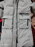 鸭鸭羽绒服女冬中长款过膝新款时尚收腰加厚冬季保暖外套撞色潮XJ 粉色 M 160 实拍图