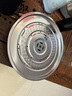 赢容加厚不锈钢茶盘双层圆形储水式茶池圆形沥水盘金属托盘功夫茶具 双层储水雕花茶盘【30cm】 实拍图
