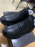 澳伦男靴冬季皮鞋加绒棉鞋牛皮真皮马丁靴男高帮拉链皮靴英伦短靴男鞋 黑色加绒款 41 实拍图