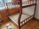 美念胡桃木儿童上下床实木高低床双层床上下铺床两层木床子母床 胡桃色【梯柜款】床+床垫+书架+双抽 上铺宽100cm下铺宽120cm 实拍图
