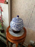 傲世景德镇陶瓷器中式仿古青花瓷工艺品茶叶罐客厅摆件装饰品博古架 款式三（配木质旋转底座） 实拍图