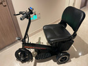 tomofree电动折叠三轮车迷你便携锂电池电瓶车全铝合金可折叠 【黑色】升级版靠背大座包 实拍图