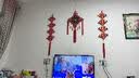 欧之云【三件套】 中国结挂件过年新年客厅挂件大号桃木福字乔迁平安结 中号八鱼-家和万事兴+对联【三件套】 中国结 实拍图
