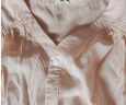 美茵曼丽法式雪纺衬衫女2023夏季新款设计感甜美t恤女小众七分泡泡袖上衣 MMG8015 茵曼  粉红色 M （105-115斤） 实拍图