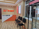 京创逸家公司前台接待台吧台商用柜台桌创意美容院服装店铺收银台 【UV亮光板】全白 右高 220x60x100cm 实拍图