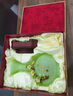 礼之源琉璃玉家和富贵花瓶摆件 珐琅彩工艺品 家居客厅玄关电视酒柜装饰 小号琉璃青玉家和富贵花瓶一对 实拍图