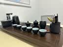 忘艺（WANGYI） 黑陶功夫茶具套装家用整套横行茶盘陶瓷茶杯茶壶办公室客厅家用 黑陶提梁壶整套茶具套装 14头 实拍图