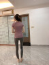 爱暇步春夏薄款瑜伽服套装女速干短袖运动T恤普拉提健身服美背运动套装 迷雾紫上衣+X43123NS古木灰 九分 M 实拍图