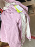 BRELRMON单层冲锋衣款短外套男女三合一秋冬保暖防寒户外登山服防风夹克 KY08S暖白/木槿紫-女(单层) L 实拍图