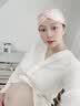 桑宋真丝睡帽100%桑蚕丝双层纯色护发月子居家帽子孕妇产妇空调睡眠帽 藕粉色 实拍图