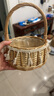 九千谷草编花盆柳编公主编织花篮鲜花插花手提手工花篮餐桌客厅摆件1747 实拍图