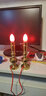 盛凡 财神灯供灯纯黄铜插电佛前铜电烛灯套装 电蜡烛关公家用供奉佛灯 6寸一对(总高20厘米)+4只灯泡 实拍图
