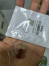 S925银耳坠碧玉和田/红玛瑙耳钩几何简约女秋设计复古高级国风 和田碧玉 银耳坠  一对 实拍图