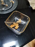 青苹果 点心分隔拼盘玻璃水果盘现代客厅小吃盘子家用创意零食糖果盘 带盖四方碗x4+4格海棠盘 实拍图