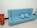 致绪沙发客厅小户型折叠沙发床两用简易沙发布艺出租房卧室双人小沙发 天蓝色【加宽加厚海绵】 1.8米三人位+俩抱枕 实拍图