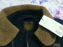 AKCLUB新复古回潮VINTAGE毛领飞行夹克男保暖休闲外套AK男装1604141 深卡其 XL 实拍图