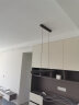 鹿家良品（LUUGAA）一字餐厅吊灯现代简约极简长条餐厅灯吊灯吧台办公室餐桌中山灯具 【惠|极简】100cm黑色1-1.5m桌智能 实拍图
