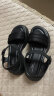 他她（TATA）黑色厚底凉鞋女百搭沙滩松糕鞋女夏季新款GBK01BL3 黑色 39 晒单实拍图