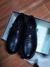 红蜻蜓男鞋加绒保暖秋冬牛皮休闲鞋男商务正装皮鞋男WTA306871A黑色38 实拍图