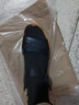 意尔康凉鞋女真皮软底魔术贴舒适坡跟中老年妈妈凉鞋 18061W 黑色 39 实拍图