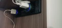 海锚免打孔可移动轨道插座餐边柜厨房专用排插电力明装排插USB滑轨 黑色40cm+2个适配器【左接线款】 实拍图