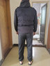 爱洛斯汀堡 秋冬季连帽卫衣三件套男新款一整套搭配帅气潮流衣服男生运动套装休闲马甲男装 1901黑色马甲三件套 加绒 3XL 【150-170斤左右】 实拍图