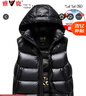 雅鹿鹅绒羽绒马甲男女同款2025冬季新款加厚保暖背心外穿短款大鹅外套 黑色 165/S 实拍图