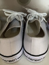 人本帆布鞋女平底运动板鞋经典情侣原宿板鞋 学生韩版校园布鞋 白黑 （女款偏大半码） 36 女款 实拍图