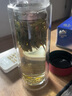 富光 玻璃杯男女便携茶水分离杯双层透明水杯茶杯大容量杯子定制logo 红色400ml 320ml 实拍图