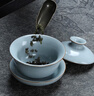 琦轩源  汝窑功夫茶具套装陶瓷家用办公室汝瓷开片泡茶器带茶盘茶壶茶杯公道杯茶漏整套高档送礼 故里汝窑提梁壶系列12件套 实拍图
