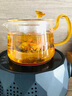 瓷牌茗茶具 玻璃茶壶茶杯茶具套装家用电陶炉茶盘整套茶具办公室煮茶器 白触摸炉+金色龙鳞壶11件+茶盘 实拍图