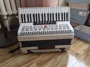 鹦鹉（YINGWU）鹦鹉键盘手风琴三四排簧老字号手风琴初学入门演奏厂家直接发货 120贝斯3排白色 实拍图