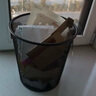 齐心（COMIX）办公室垃圾桶/纸篓/垃圾篓 金属网纹圆26.5cm*28.5cm 中号 黑色 办公工具 B2005 实拍图
