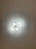 富丹娜 后现代客厅灯简约现代led吸顶灯艺术创意奶油风灯具套餐组合圆形 4头62*42CM白框无极调光+包安装 实拍图
