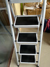 瑞捷纳 德国进口品质家用梯子折叠多功能伸缩加厚室内人字梯步梯 加厚升级安全卡扣-白色五步梯 实拍图