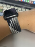 BHO【热销4万+】适用苹果手表表带apple iwatch s10/s11表带ultra3/2/s9/8/7磁吸编织se3/2男生女士款 卡扣版【Z纹-黑白色】 【38/40/41/42mm】表盘通 实拍图