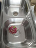 水贞不锈钢水槽双槽加厚拉丝洗菜盆厨房洗碗池洗菜池双盆水池套餐台下 加厚款双槽75*40家庭款 实拍图