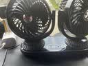 亿饰车载电风扇汽车12v24v大货车轿车通用带摇头车内仪表制冷空调风扇 智能按键摇头-3挡风力-豪华款 实拍图