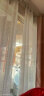 金蝉 窗帘免打孔窗纱现代简约北欧卧室客厅阳台伸缩杆窗纱简易帘 奶油小方-白色【含伸缩杆】 适用宽2.1-2.6米窗帘1.8*2.4两片 实拍图