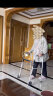 HOEA助行器带轮四脚拐杖老人臂托助步器轻便拐杖椅残疾人辅助行走器下肢走路训练老年人手推车带轮带坐座 升级带臂托+皮坐板+2轮+雪橇脚垫 晒单实拍图