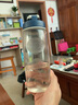 乐扣乐扣杯子运动塑料便携水杯创意防漏杯随手杯茶杯水杯学生防摔定制LOGO HPP721透明无网 500ml 实拍图