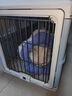 爱丽思（IRIS）航空箱宠物可折叠便携猫笼猫包狗狗猫咪宠物箱手提太空舱透气车载 桃色套装【背带+滚轮】 小号10公斤宠物 实拍图
