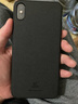 ESCASE 苹果iPhoneXsMax手机壳 iphone保护套 6.5英寸个性创意全包边防摔贴皮背壳 ES-19深邃黑 实拍图