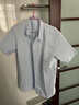 极麻清新基础短袖棉麻衬衫男士休闲青年夏季宽松半袖亚麻衬衣 天蓝 XL（140-160斤左右） 实拍图